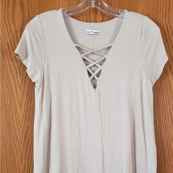 Dainty Hooligan Cream Tunic Top/Dress Sz M - Picture 3 of 4
